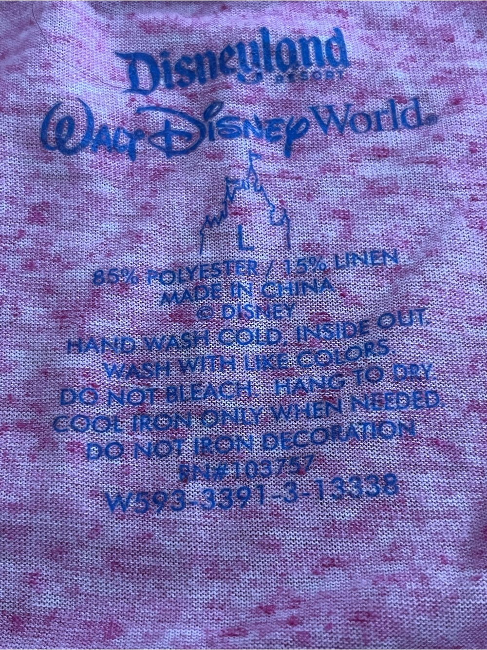 Disney Pink V-Neck 'Wicked' Graphic Tee Size Large - Picture 6 of 8